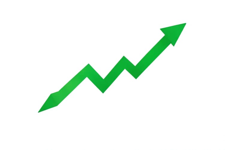 Gráfico de crescimento mostrando aumento de vendas e receita após implementação do funil.