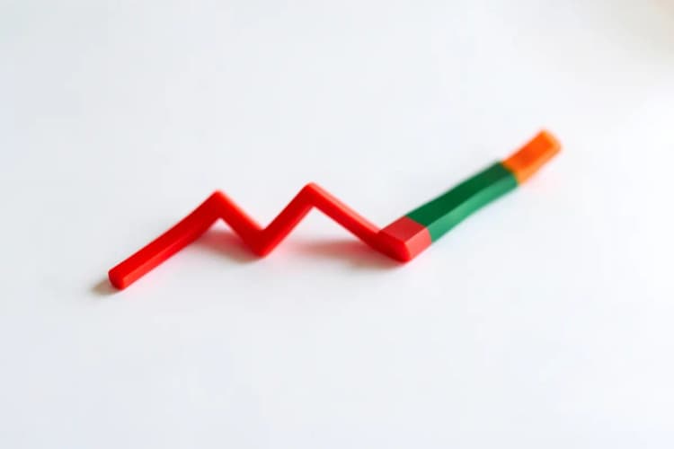 Gráfico de linhas mostrando tendências de vendas ao longo do tempo.